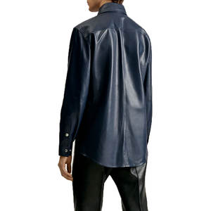 Camisas de Cuero 100% de calidad superior para hombre, novedad de invierno, último diseño, color y tamaño personalizados, camisas de cuero para hombre - Product Image 2