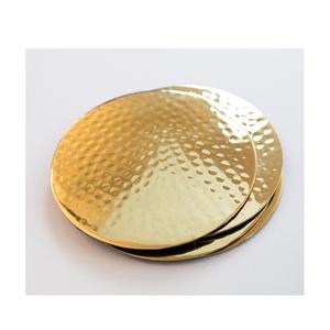 Dessous de verre en métal design martelé Logo personnalisé Décor de table pour les fêtes de restaurant Style classique Meilleur prix Très exigeant - Product Image 1