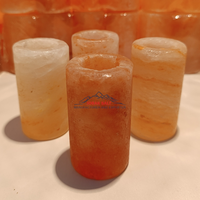 Offre Spéciale – Verres à shot en sel rose de l'Himalaya de la marque JOBAK, gravés avec logo personnalisé, design moderne, certifiés ISO, qualité supérieure, toucher réel