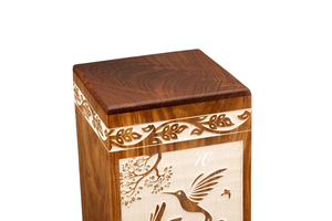 โกศสำหรับเผาเถ้ากระดูกรูปนกฮัมมิงเบิร์ดทำด้วยมือกล่องที่ระลึกที่ระลึกสำหรับตกแต่ง - Product Image 2