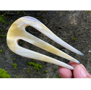 Elegante Vintage tallado cuerno de búfalo palo de pelo y pasadores estilo amor elegante accesorios para el cabello con características elegantes - Product Image 1