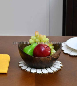 Cuenco de madera de mango marrón personalizable, respetuoso con el medio ambiente y de la mejor calidad absoluta para uso multiusos y fiestas - Product Image 4