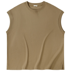 Custom Print logo 100% Cotton Sleeveless <b>T</b>-<b>shirt</b> 230gms Dtg Vest Sleeved Tee <b>Men</b> <b>Heavyweight</b> <b>T</b>-<b>shirt</b> for <b>men</b> - Product Image 2