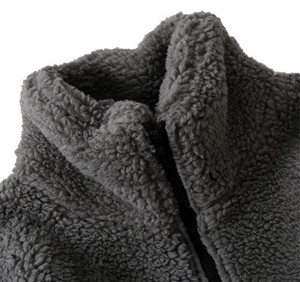 Sweat-shirt en molleton Sherpa lourd avec logo personnalisé OEM Sweat-shirt zippé de haute qualité pour hommes - Product Image 5