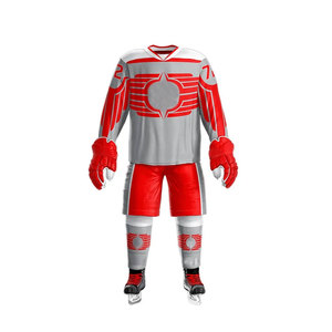 Maillot de hockey sur glace de sublimation en maille/polyester personnalisé avec court uniforme de hockey sur glace d'entraînement en équipe personnalisé - Product Image 5