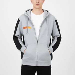 Sudadera con Capucha Desgastada para Hombre con Detalles Rotos, Estilo Casual Urbano, para un Look Cómodo y Uso Diario - Product Image 1