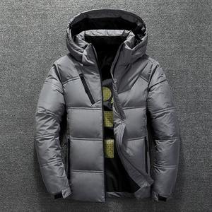 Veste bouffante hommes vestes d'hiver épais chaud à capuche manteau Outwear homme Parkas solide vestes pour hommes vêtements haut - Product Image 4