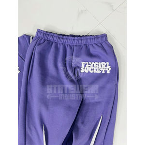 Sudaderas con Capucha de Alta Calidad, Pantalones Acampanados, Conjuntos Deportivos con Estampado Puff, 100% Algodón, Sudaderas Transpirables, Ropa Deportiva Urbana para Hombre - Product Image 6