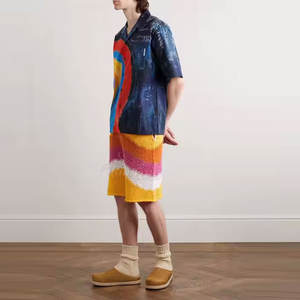 กางเกงขาสั้นผู้ชายผ้าฝ้าย/ขนสัตว์รุ่นใหม่ แห้งเร็ว ระบายอากาศได้ดี เอวยางยืด ปรับแต่งได้ คุณภาพสูง - Product Image 2