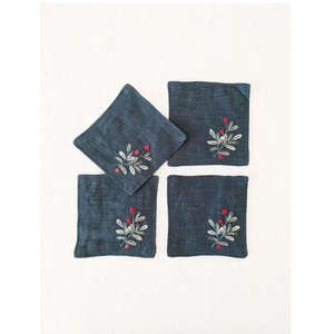 New Arrival <b>Square</b> Shape Soft Cloth Elegant Linen Coaster for Home Restaurant <b>Table</b> Coaster - Product Image 1