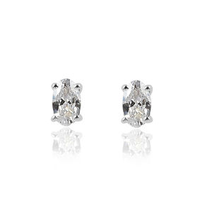 Luxury fine jewelry <b>earrings</b> 925 sterling <b>silver</b> white topaz gemstone <b>stud</b> <b>earring</b> jewelry fashion <b>earrings</b> manufacturer - Product Image 2