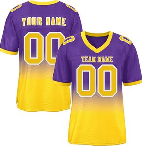 Maillot de football américain personnalisé avec nom et numéro, qualité professionnelle, séchage rapide, respirant, été, rayé, grande taille, anti-humidité - Product Image 5