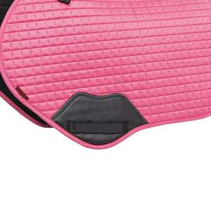 Selle de dressage en mousse confortable de qualité supérieure, lisse, soin équin, couleur rouge foncé, personnalisation acceptée, tissu satiné durable - Product Image 2