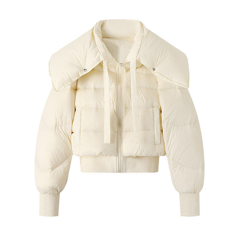 Cropped Down Puffer Coat for Women