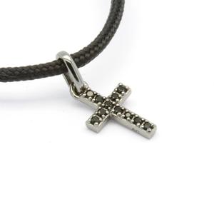 OEM High Quality Sterling <b>Silver</b> 925 Classic <b>Cross</b> <b>Pendant</b> Zircon Black Rhodium Plating 4 Layers Plated European Standard Safety - Product Image 3