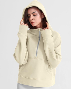 Sudadera con capucha clásica azul para mujer, sudaderas con capucha transpirables y antiarrugas para mujer, sudaderas con capucha y cremallera para gimnasio - Product Image 3