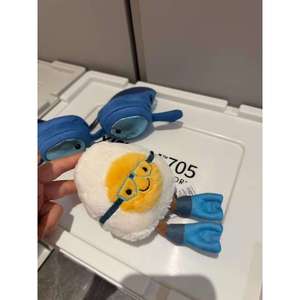 Nouvel œuf en peluche Jelly Cat super doux en coton PP, rempli de jouets mignons en forme de lunettes de plongée pour enfants - Product Image 4
