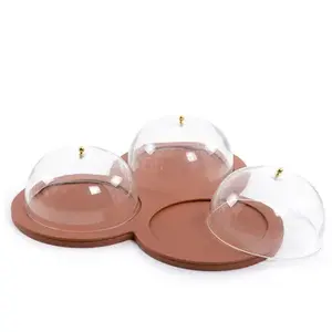 โดมสำหรับเสิร์ฟอาหารและของหวานทำจากหนังแก้วดีไซน์ใหม่ - Product Image 2