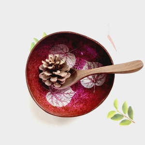 ชามสลัดกะลามะพร้าวออกแบบตามสั่งเครื่องเขินธรรมชาติงานหัตถกรรมทำจากเวียดนาม - Product Image 1