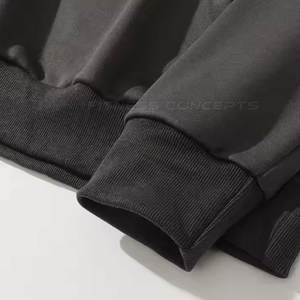 Sweats à capuche avec strass personnalisés pour hommes, coupe ajustée, couleur unie, hiver essentiel - Product Image 6