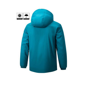 Chaqueta Impermeable con Capucha para Hombre, Nueva Llegada OEM, 100% Poliéster, Cuello Alto, Talla Grande, Transpirable, Cortavientos, con MOQ Bajo - Product Image 4