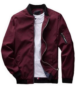 Giacca a vento invernale da uomo personalizzata all'ingrosso in Nylon satinato con nuovo stile Bomber dal Design semplice - Product Image 3