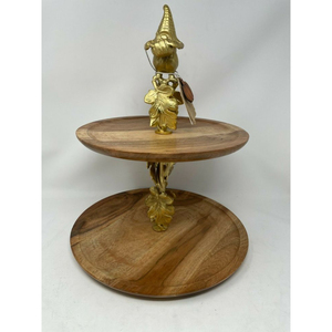 Marvelous Design Square Curved Shape Wooden Cake Stand Table Top <b>Sweet</b> Dessert Display for Wedding and All Events Cake Stand - Product Image 2