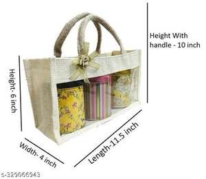 Bolsa de Yute Personalizada OEM de Gran Capacidad con Asa, Cierre de Cremallera, Cinta, Película Impermeable, Estilo Retro, Logotipo, para Botellas de Vino y Compras - Product Image 2