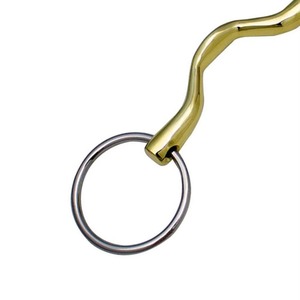 Best Quality Double Jointed Horse Snaffle Bit Silver Copper Horse Bits Brass Hardware Chewing Mouth Roller <b>Stainless</b> <b>Steel</b> <b>Rings</b> - Product Image 3
