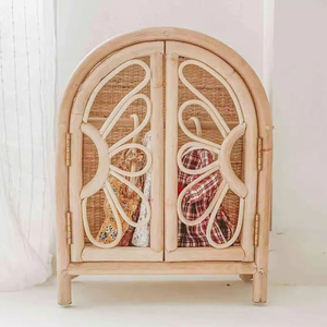 Adorable garde-robe écologique de style bohème pour enfants vêtements suspendus organisateur meilleur prix rotin taille personnalisée emballage Vietnam - Product Image 3