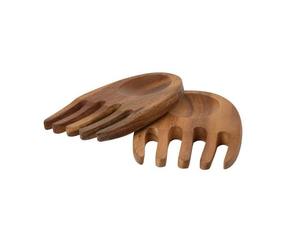 Gadgets à salade en bois best-seller Outil à salade en bois d'acacia/manguier naturel Griffe à main en gros Serveur de salade de fruits Pinces Ustensiles Cuillère - Product Image 4