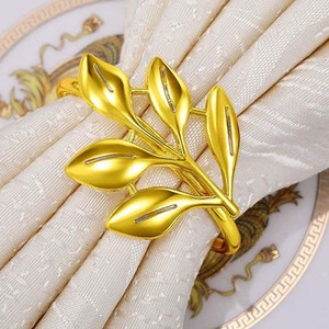 Customization Triangular Laser Cutting Design Table Decor Luxury High Quality Gold Plated <b>cheap</b> bulk Napkin <b>Ring</b> - Product Image 5