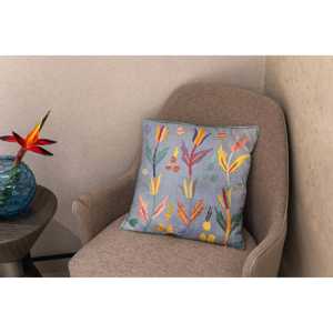 Funda de Cojín Bordada a Mano Suzani de 45 x 45 cm, Elegante Accesorio para Almohada - Product Image 5