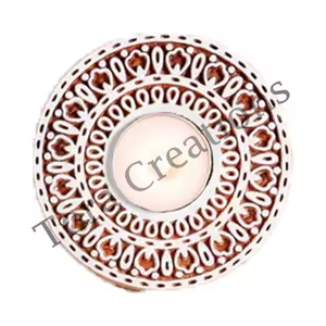 Vente chaude élégant rond en bois chauffe-plat bougeoir idéal pour Noël Pâques mariage et fonctions de décoration de la maison - Product Image 1