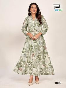 Conjunto de Kurti Corto de Rayón con Estampado Digital de 14 kg, Estilo Occidental, Ropa Casual de Diseñador para Mujer, Fabricante de India - Product Image 3