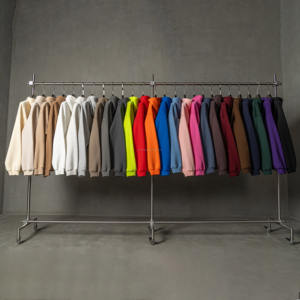 Ensemble sweat-shirt et pantalon de survêtement surdimensionné avec logo personnalisé, impression en relief en coton, ample pour l'hiver, sweat-shirts pour hommes - Product Image 2