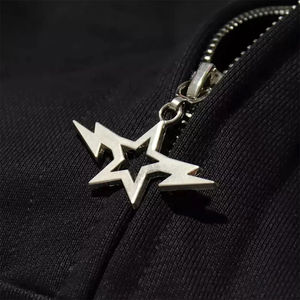 Nouveau design de sweat à capuche zippé avec visage intégral sweats à capuche pour hommes avec logo personnalisé sweat à capuche zippé pour hommes hip hop - Product Image 5