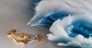 Cadenas intelligent fonctionnel en laiton massif avec deux clés magnifiquement orné et patine naturelle - Product Image 6