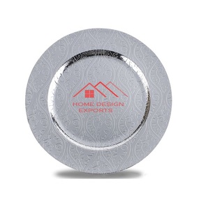 Best Seller Metal terminado para placa de cargador Diseño de grabado Venta caliente Plato para servir alimentos Precio al por mayor Pedido mínimo - Product Image 2