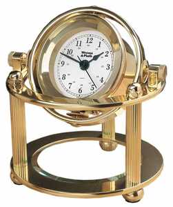 นาฬิกาตั้งโต๊ะดีไซน์สมอ,นาฬิกาตั้งโต๊ะโบราณพร้อมฐานหินอ่อนนาฬิกาตั้งโต๊ะโลหะสำหรับตกแต่งโต๊ะในบ้าน - Product Image 4