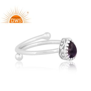 สินค้ามาใหม่แหวนอัญมณีไอโอไลต์ธรรมชาติสีเงิน925สำหรับผู้หญิงเครื่องประดับดีไซน์ตามสั่งของขวัญสำหรับผู้หญิง - Product Image 4