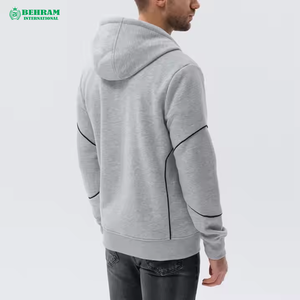 Nouveauté, cagoule vintage à capuche avec fermeture éclair pour hommes, épaules tombantes, col à capuche, logo personnalisé, 2025 - Product Image 1