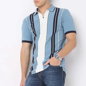 Fabricante personalizado hombres algodón tejido para Polo camiseta patrón sólido tejido personalizado logotipo rendimiento Casual diseño liso - Product Image 1