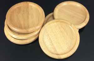Ensemble de sous-verres en bois moderne écologiques faits à la main en noyer, tapis et coussinets décoratifs pour boissons chaudes/froides pour la salle à manger et la table basse - Product Image 4