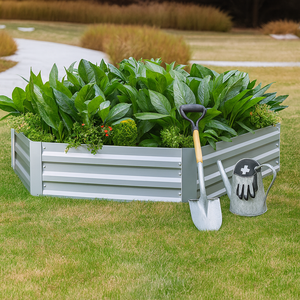 Caja de maceta de Metal para cama de jardín elevada de acero galvanizado hexagonal para exteriores para verduras, y el jardín decoración del hogar, productos al por mayor de fábrica - Product Image 4