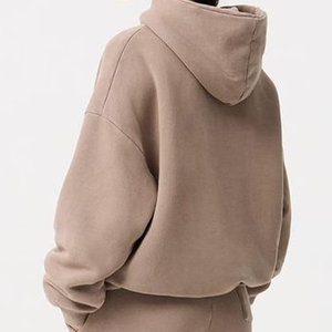 Sudadera con capucha de algodón 100% de secado rápido de alta calidad del fabricante para hombre, diseño liso supersuave grueso, logotipo personalizado OEM impreso - Product Image 3