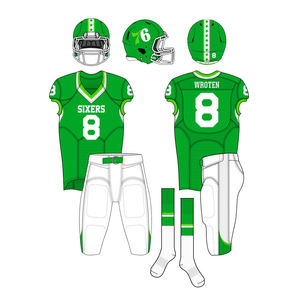 Ensemble de vêtements de sport personnalisé pour équipe de football américain 2025, respirant, séchage rapide, 100% polyester, imprimé par sublimation, unisexe - Product Image 6