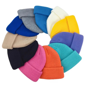 100% Acrylic Computer Knitted Teal Knit Beanie Hat Unisex Adult Casual <b>Winter</b> <b>Cap</b> Solid Color Cuffed Design Beanies Hat - Product Image 1