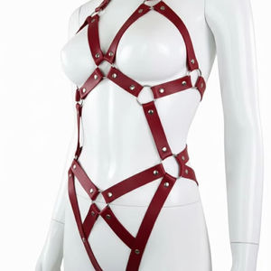 Arnés de Cuero para Hombre, Estilo Fantasía, Accesorios para Padrinos de Boda, Hecho a Mano, Color y Logotipo Personalizables, LWH-0001B - Product Image 1