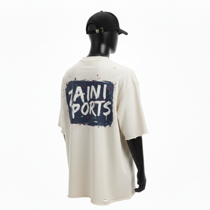 Camiseta 100% algodón para hombre, corte holgado, estampada, camiseta extragrande para hombre, transpirable, con estampado de serigrafía, logotipo personalizado, camisetas para hombre - Product Image 5